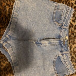 PACSUN MOM SHORTS Light Wash High-Rise SIZE 30 cuffed